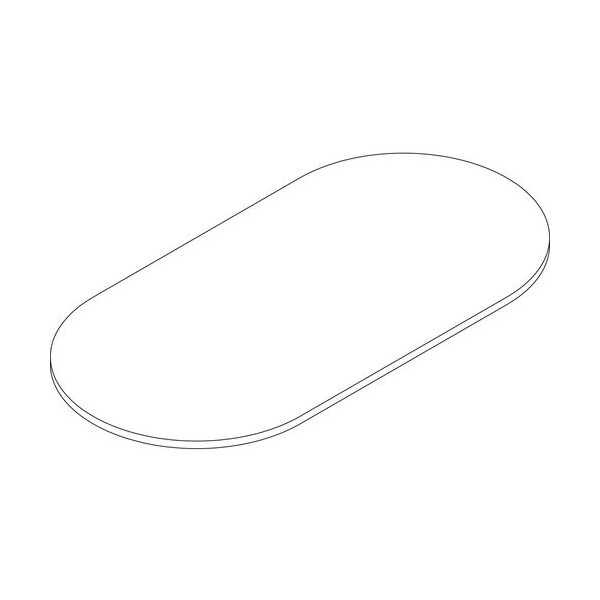 Groupe Lacasse Tabletop, Racetrack, 96inx48inx1-1/2in, Musta LAST5NRT4896T - main